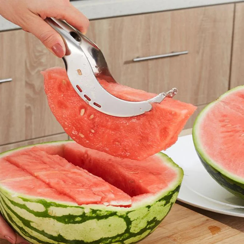 Stainless Steel Watermelon Slicing Knife Corer Kitchen Gadget